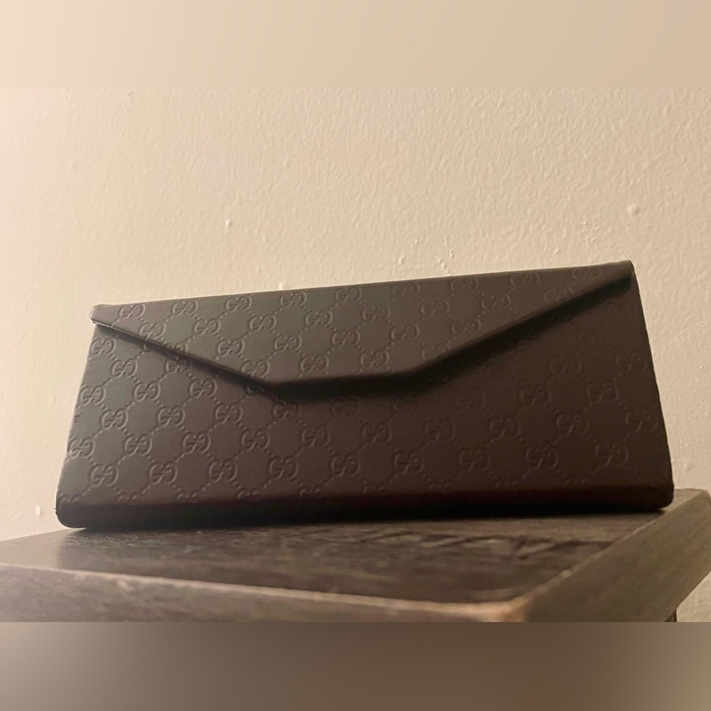 GUCCI foldable brown eyeglass case NWOT - Picture 4 of 6
